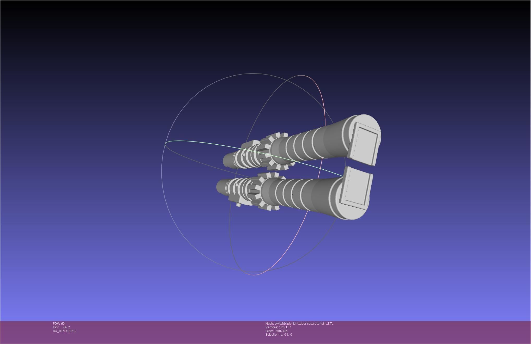 Star Wars Evil Rey Switchblade Lightsaber Printable Model 3D print model_61