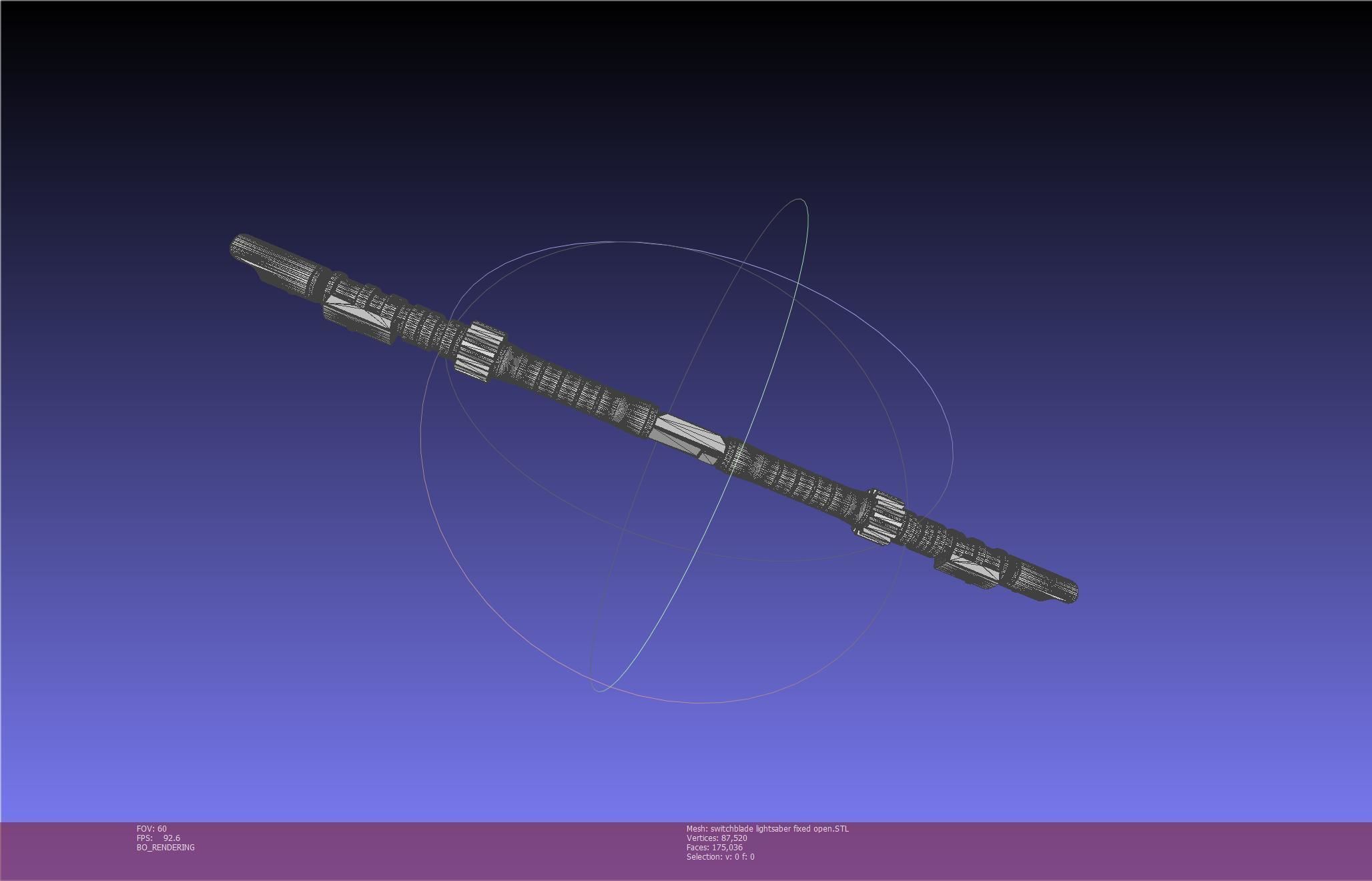 Star Wars Evil Rey Switchblade Lightsaber Printable Model 3D print model_113