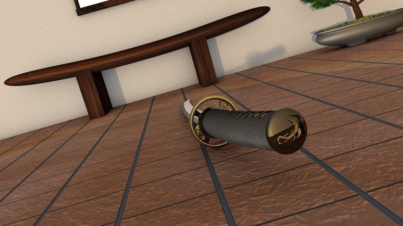 Katana sword 3D model_5