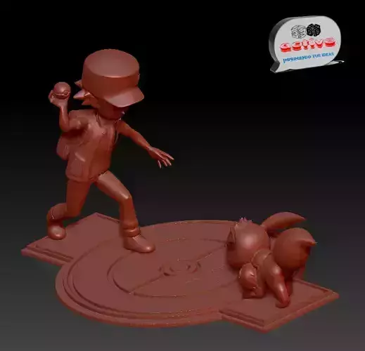 Pokemon - Red catch Eevee