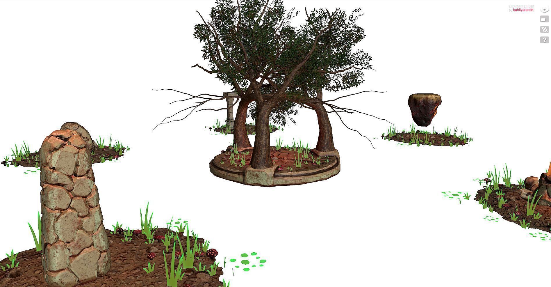 PBR Environment Packet  Low-poly 3D model_10