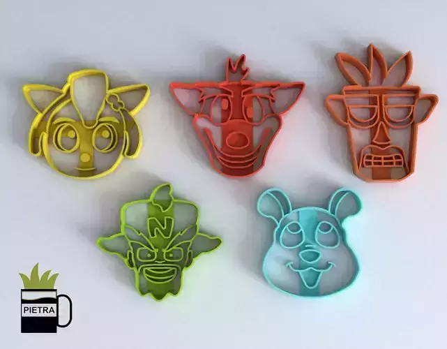 MOLDE CORTANTE PARA GALLETAS FONDANT CRASH BANDICOOT