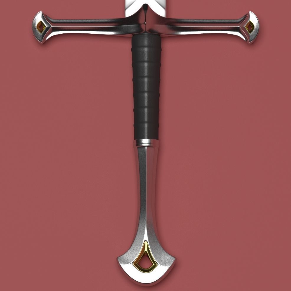 Anduril sword 3D model_2