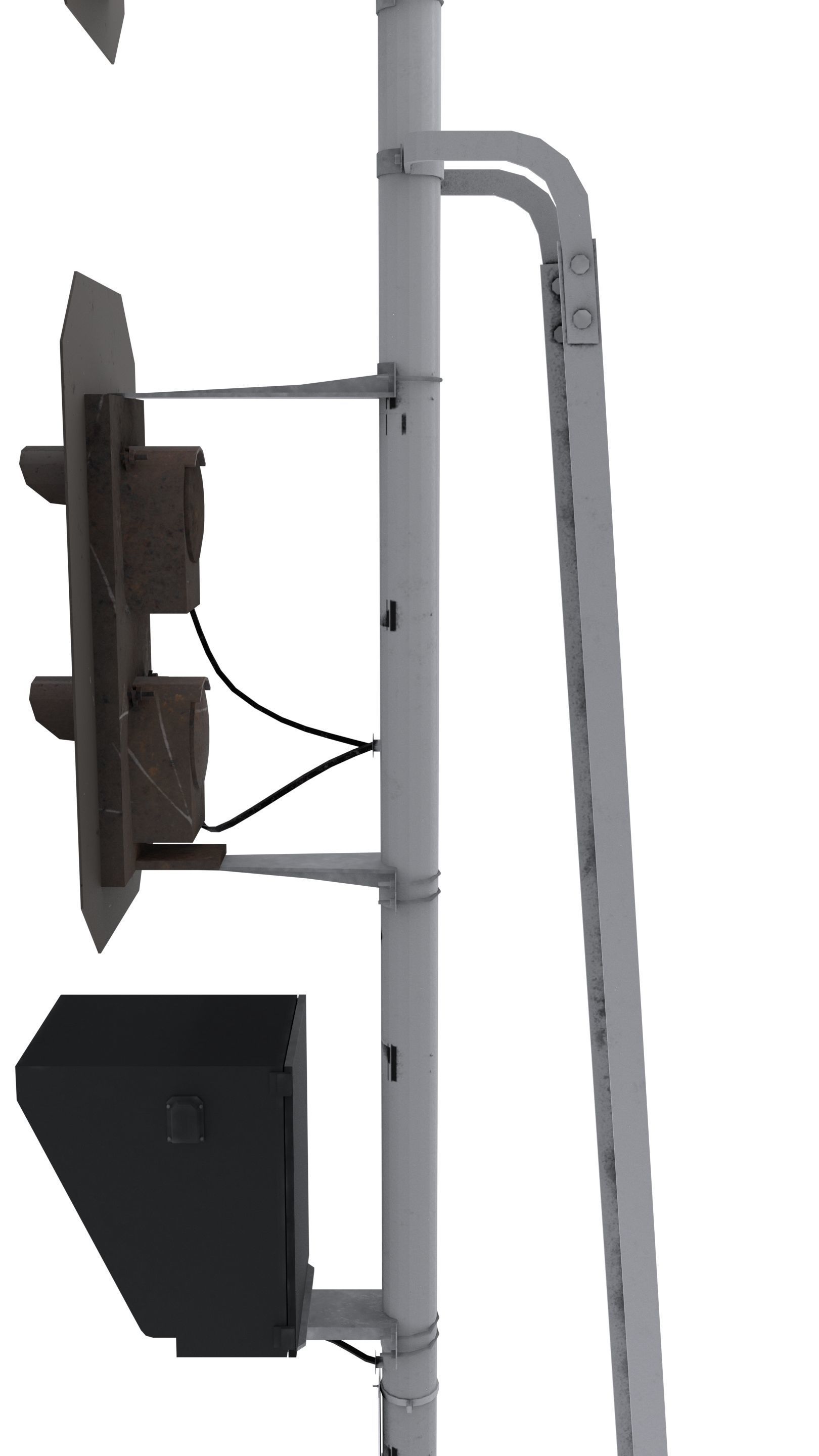 Train Traffic Light 2 3D model_4