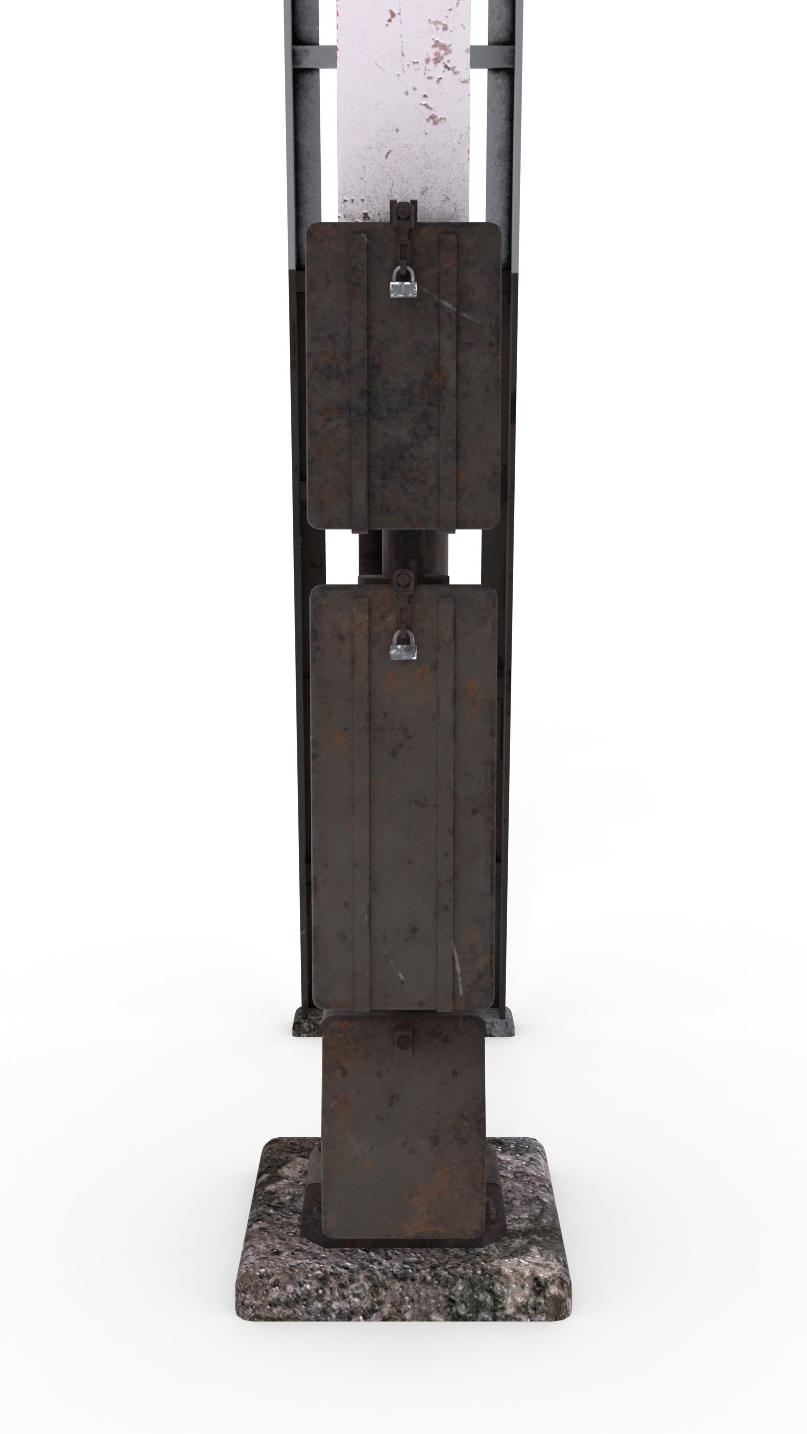 Train Traffic Light 2 3D model_6