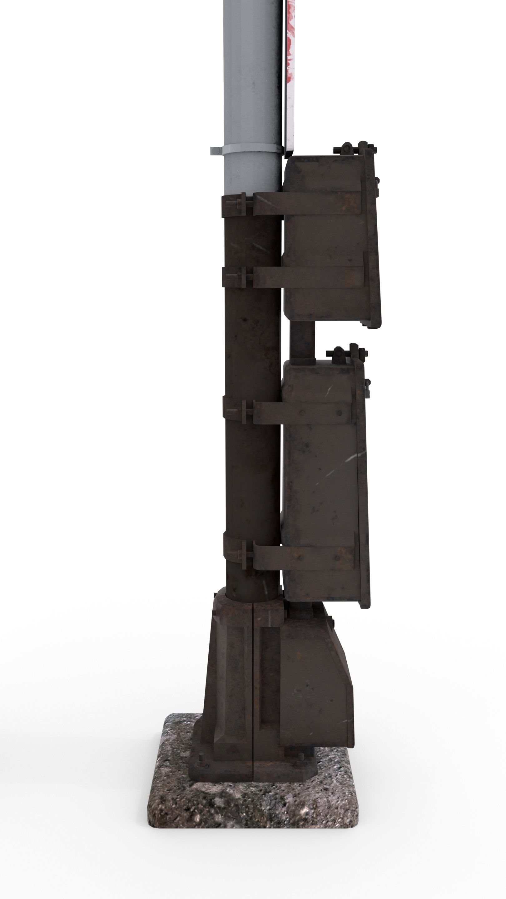 Train Traffic Light 2 3D model_3