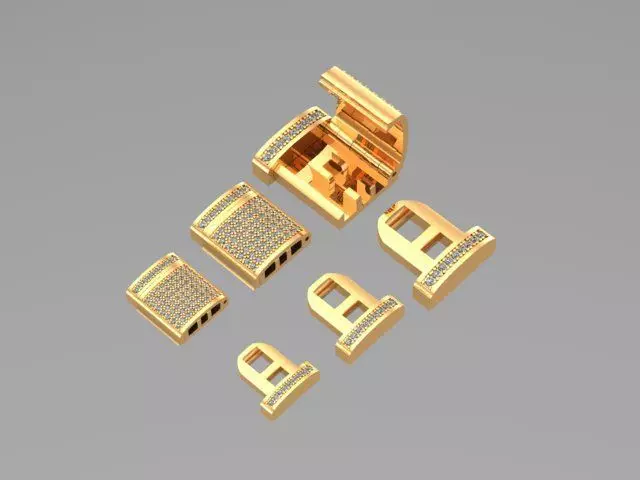 lock for chain necklace bracelet STL 3D model_0