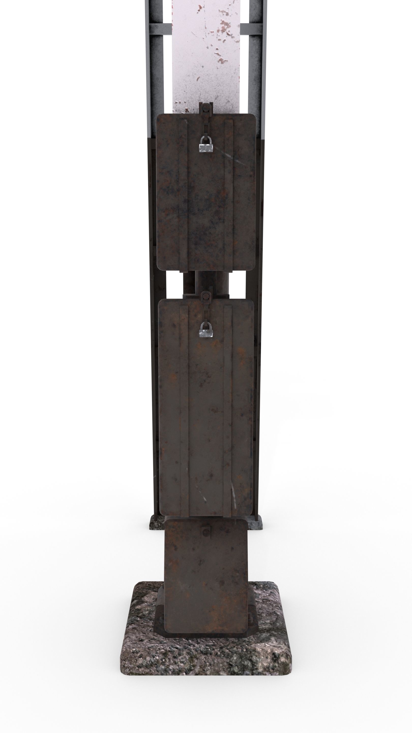 Train Traffic Light 3 3D model_6