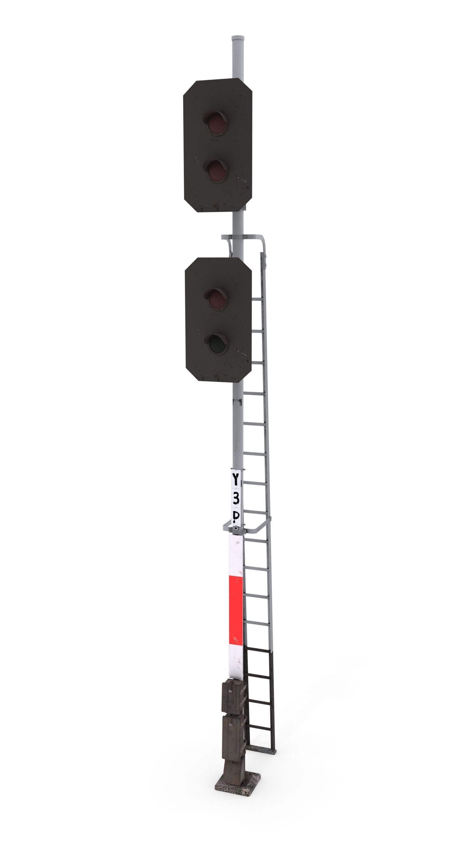 Train Traffic Light 3 3D model_2
