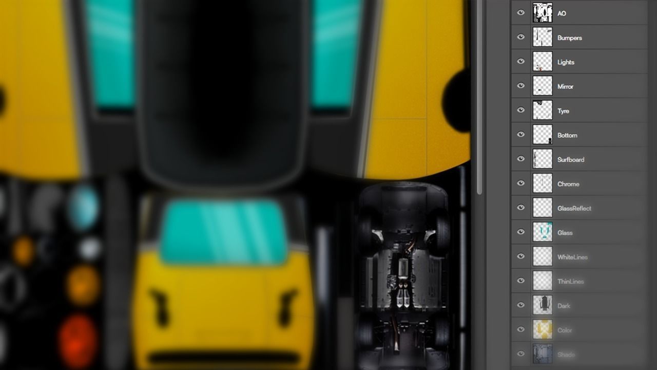 Surfer Van with Cartoon Style Option Low-poly 3D model_27