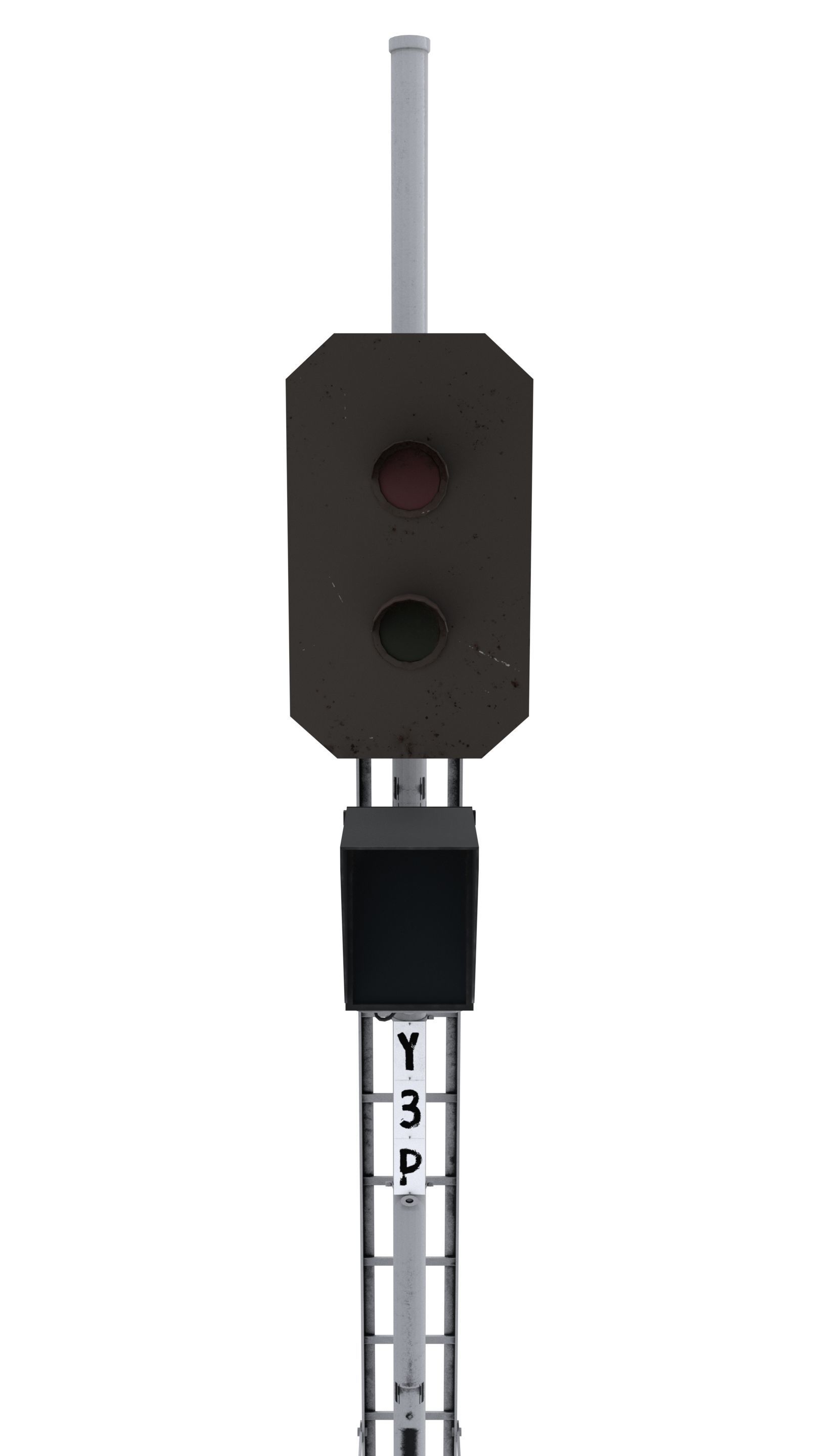 Train Traffic Light 4 3D model_7