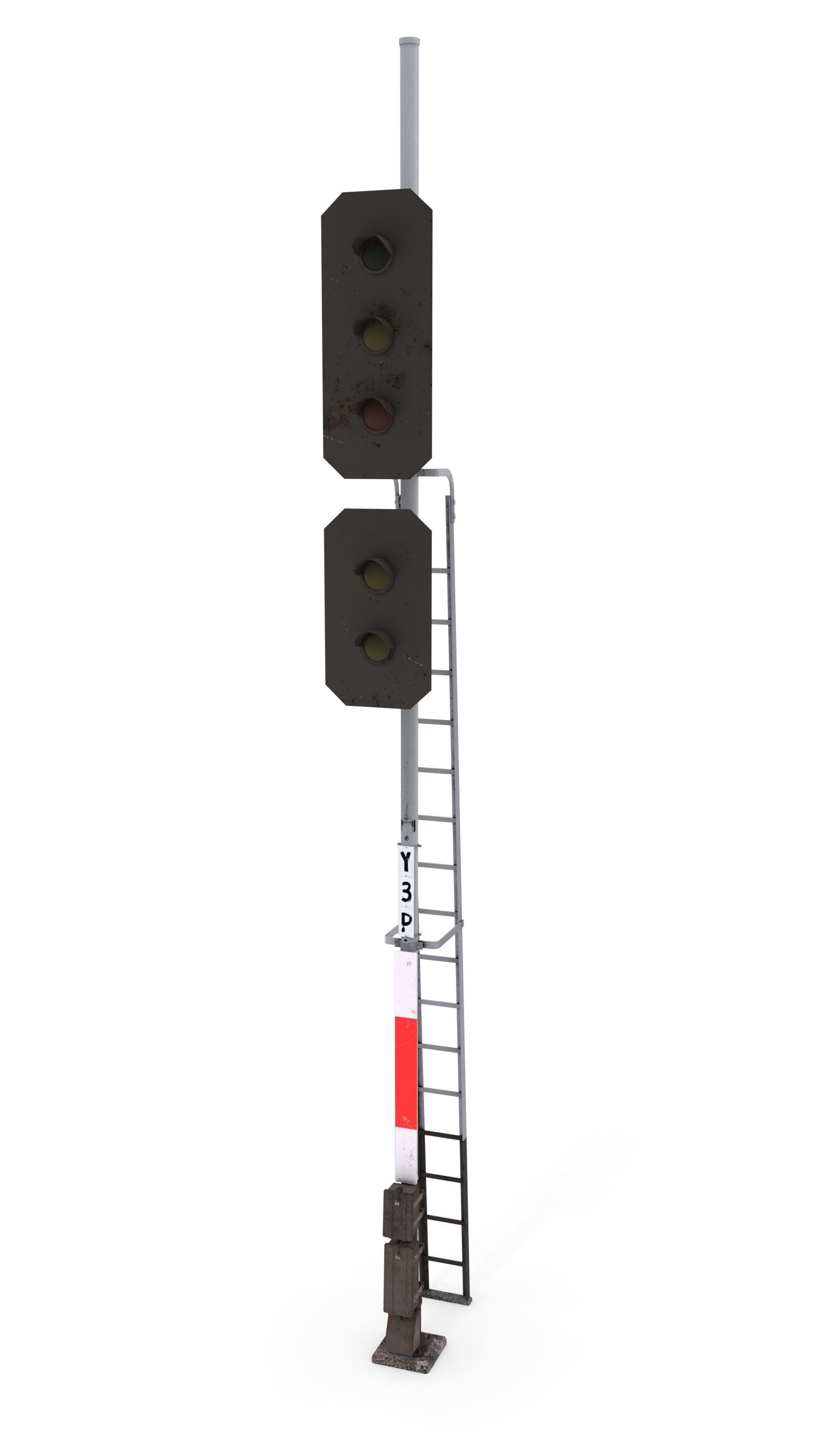 Train Traffic Light 7 3D model_2