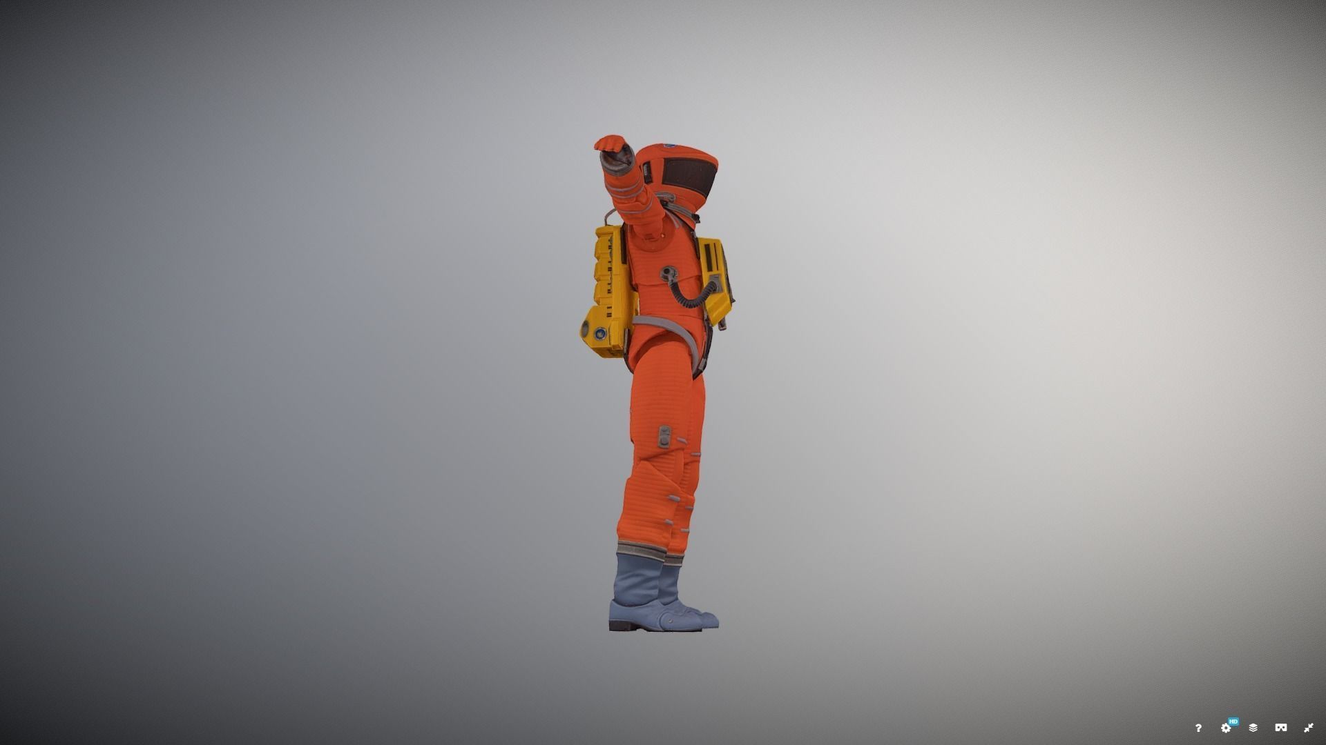 2001 A Space Odyssey Astronaut Action Figure 3D model_2