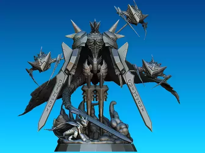 Jesmon and Hackmon Digimon Statue