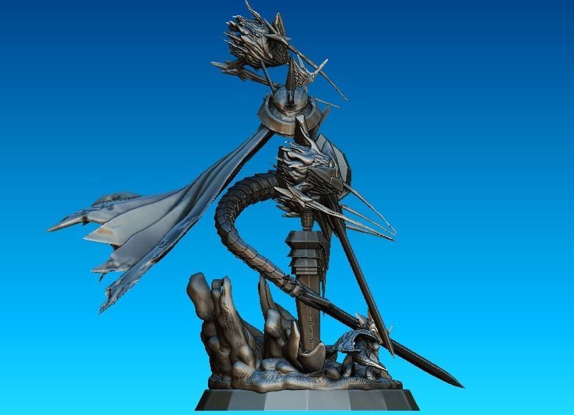 Jesmon and Hackmon Digimon Statue 3D model_2