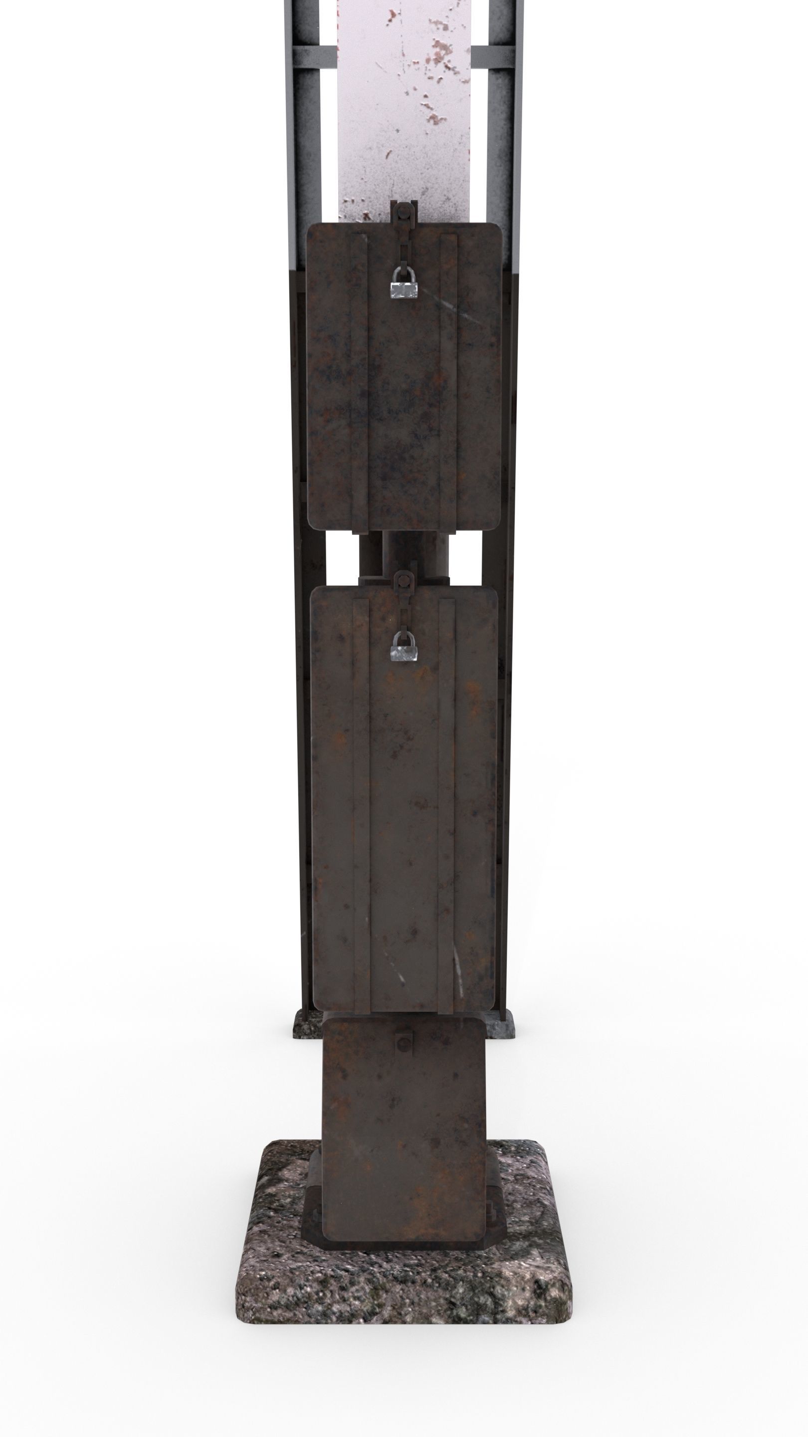 Train Traffic Light 10 3D model_6