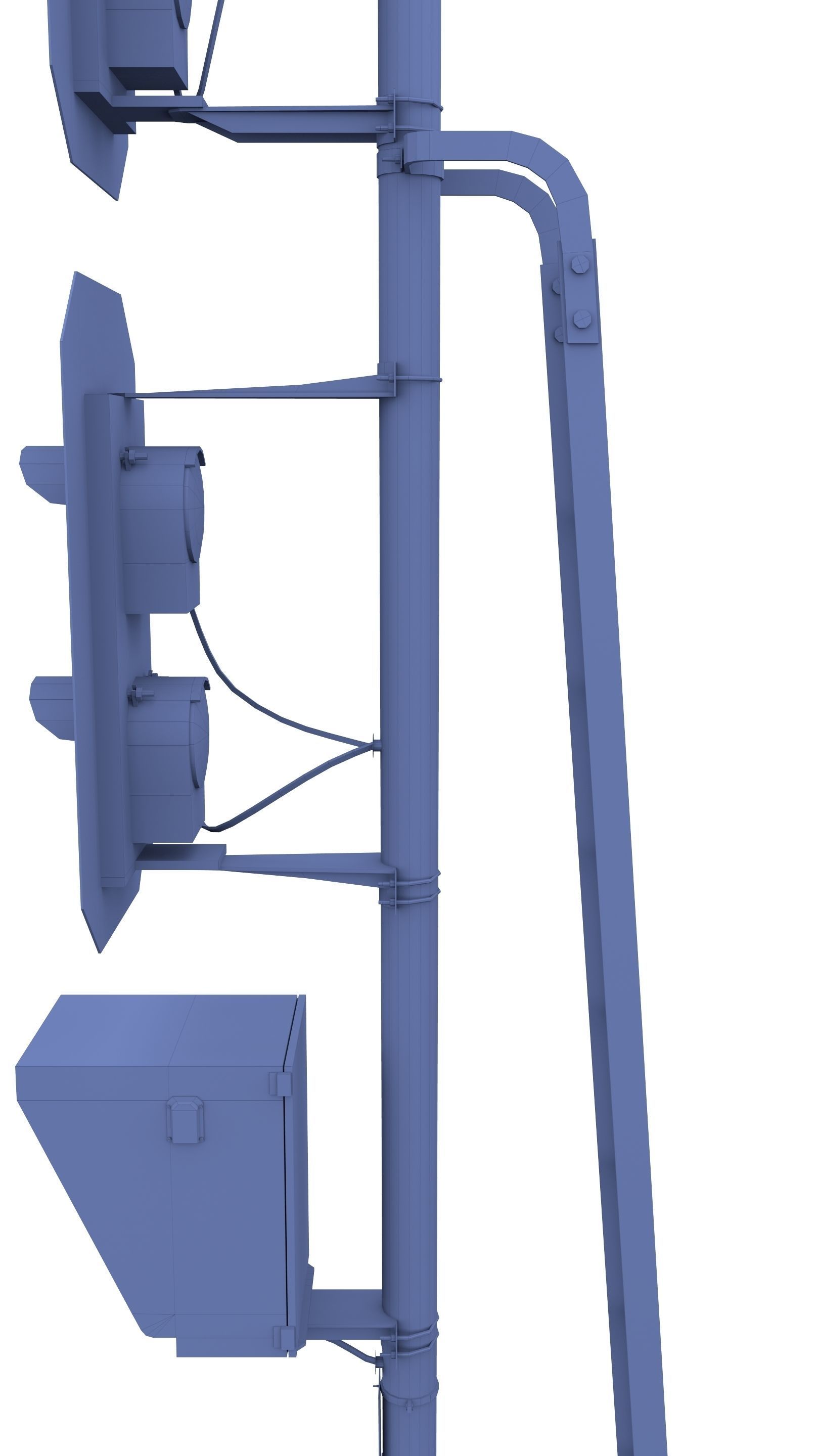 Train Traffic Light 10 3D model_12