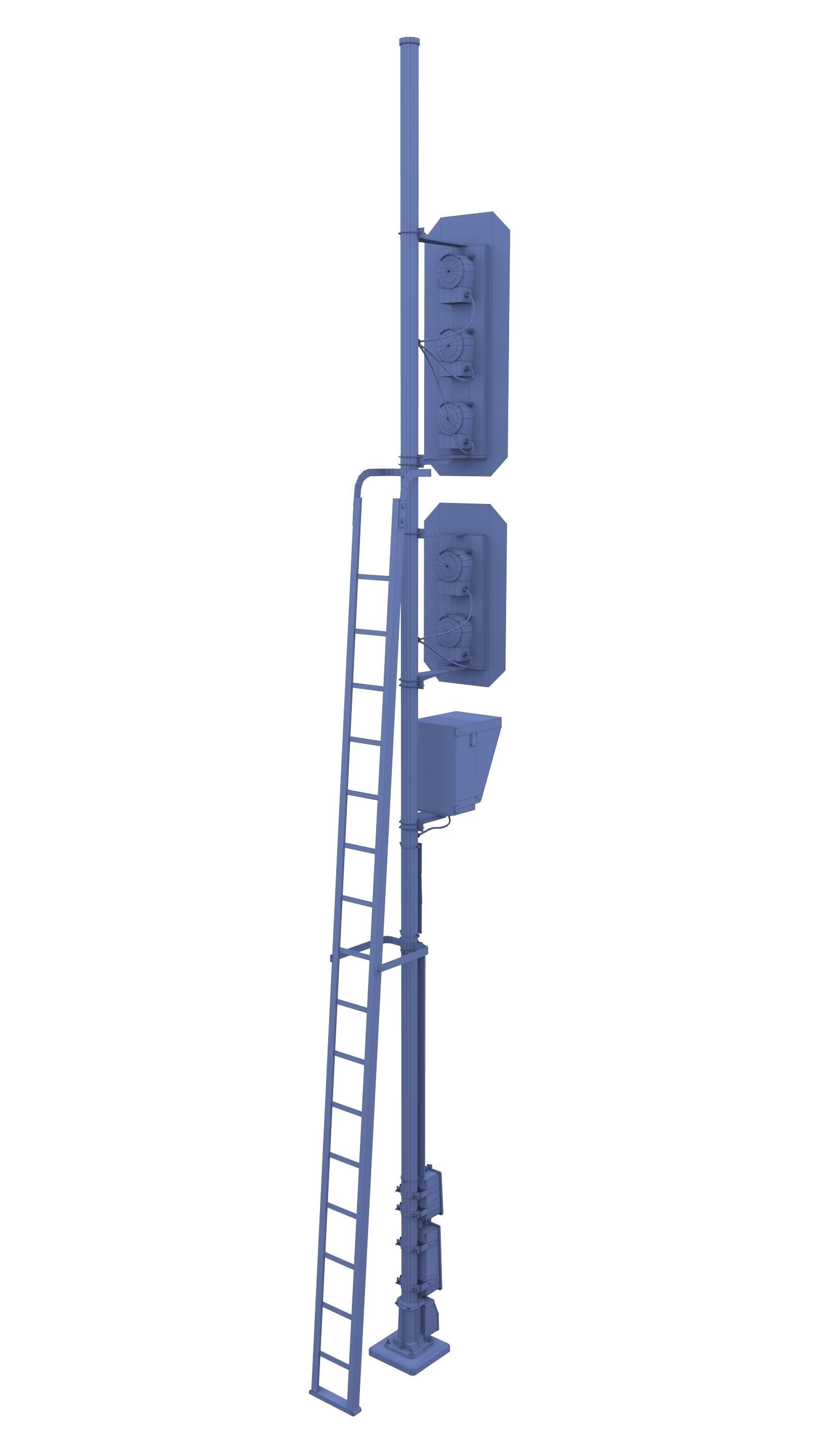 Train Traffic Light 10 3D model_9