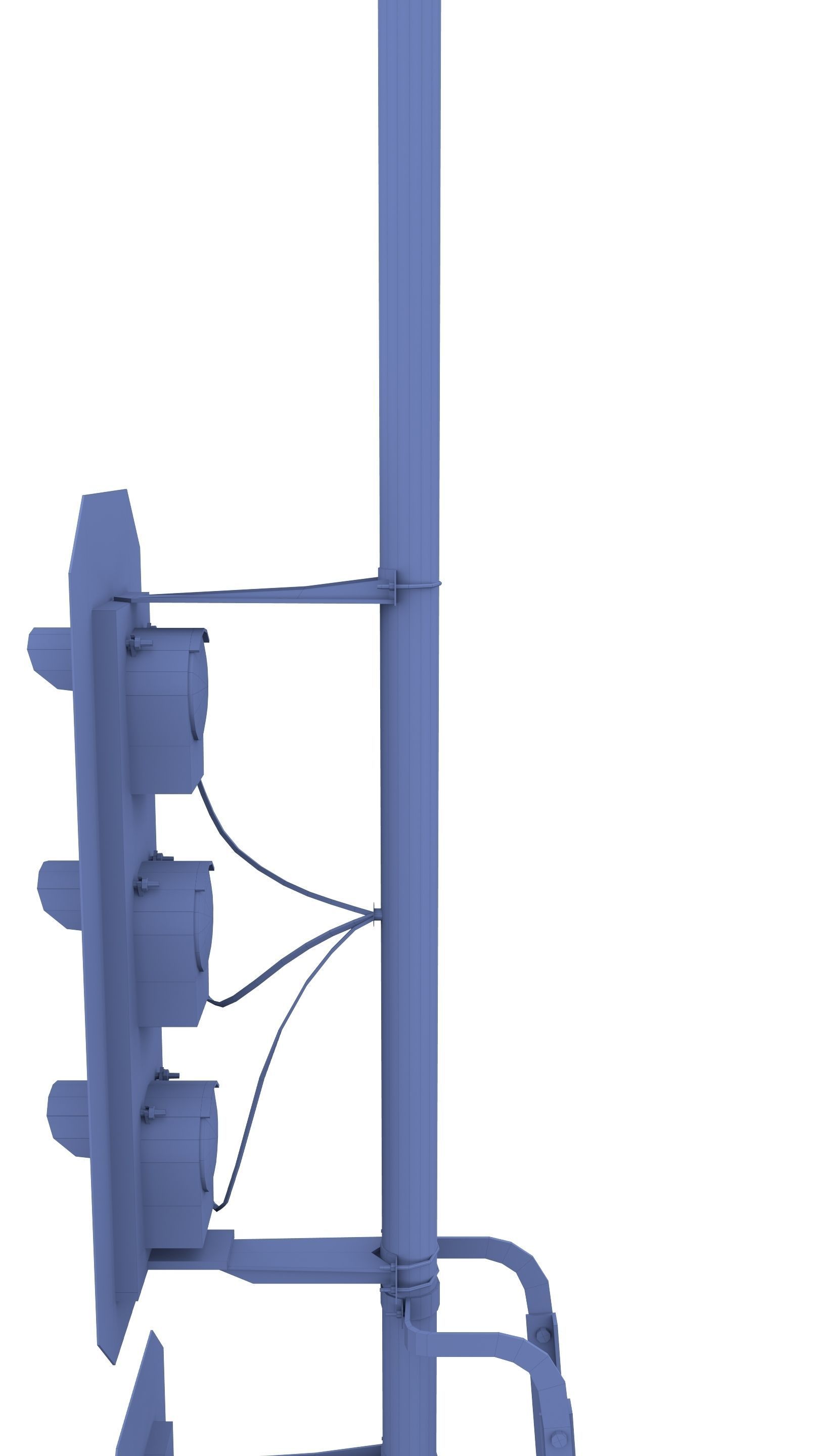 Train Traffic Light 10 3D model_13