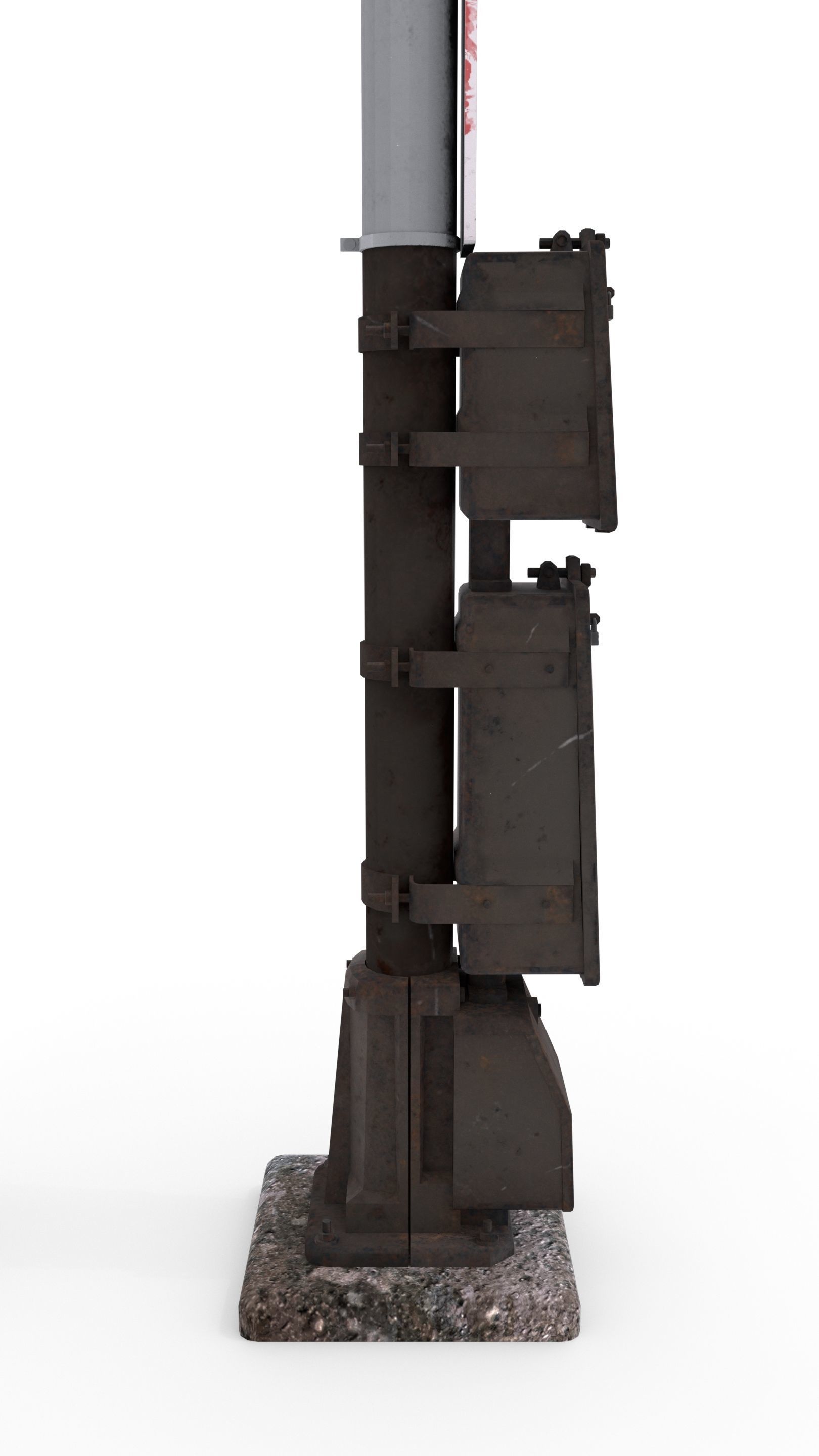 Train Traffic Light 10 3D model_3