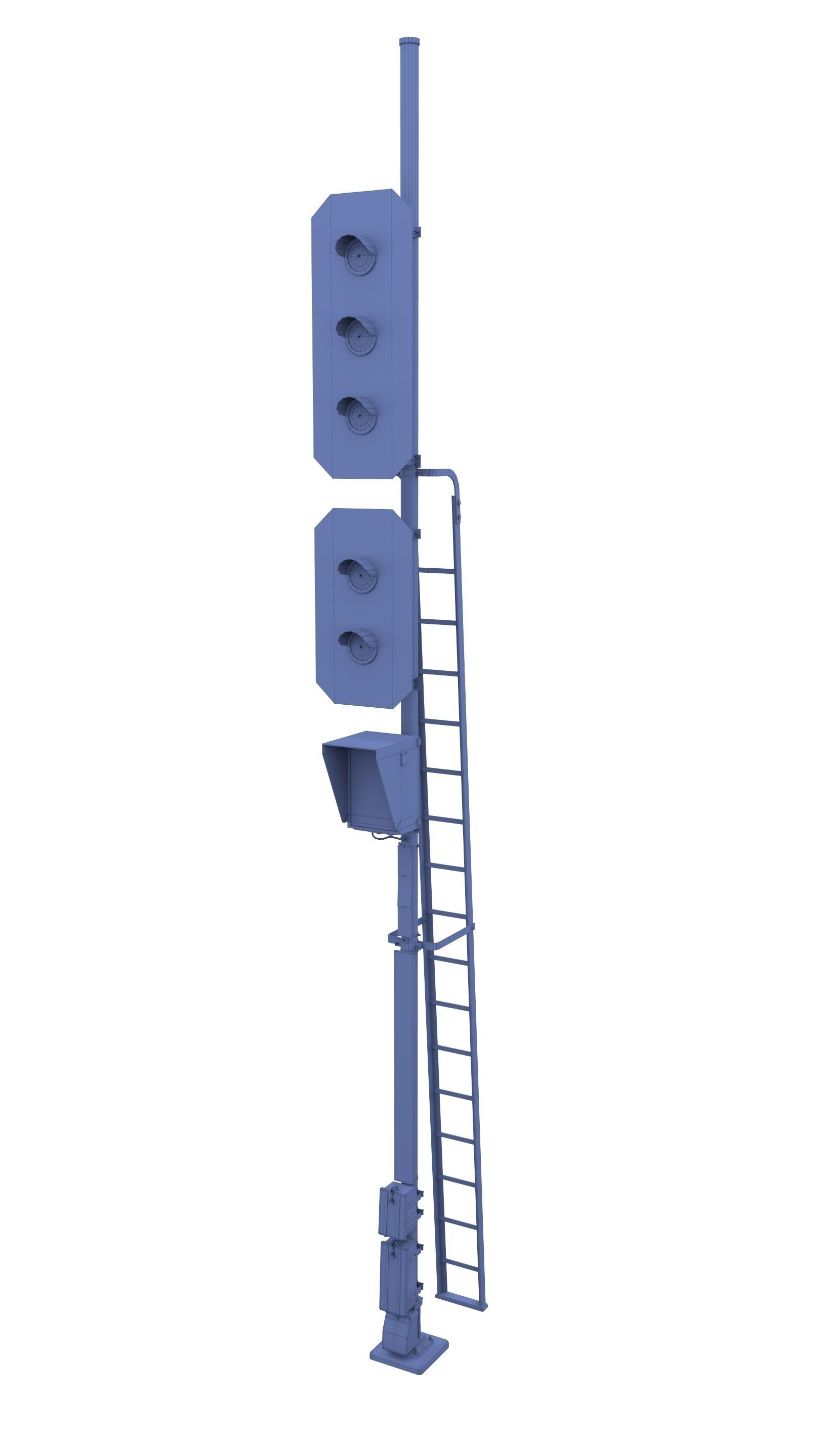 Train Traffic Light 10 3D model_8