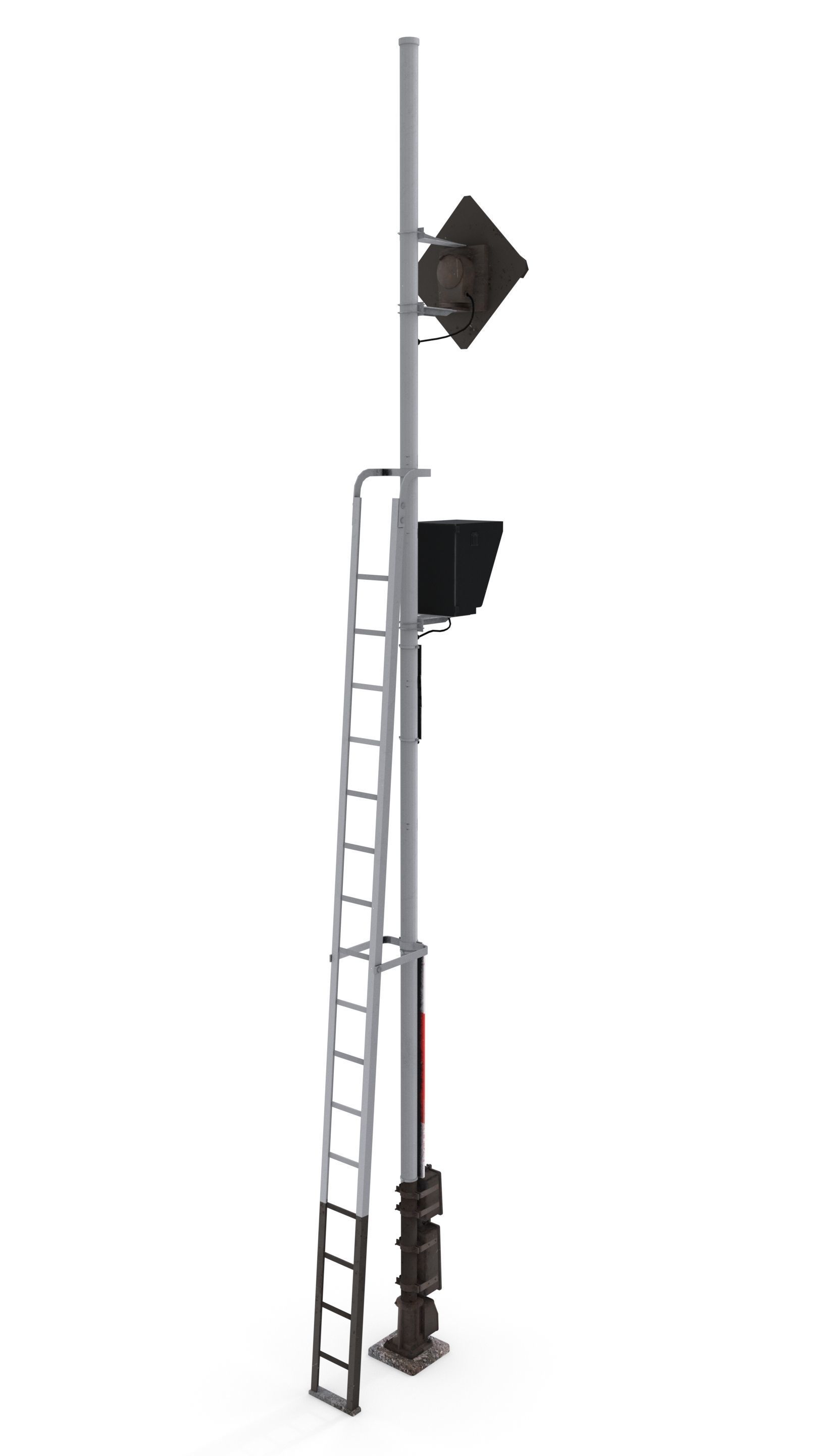 Train Traffic Light 10 3D model_1