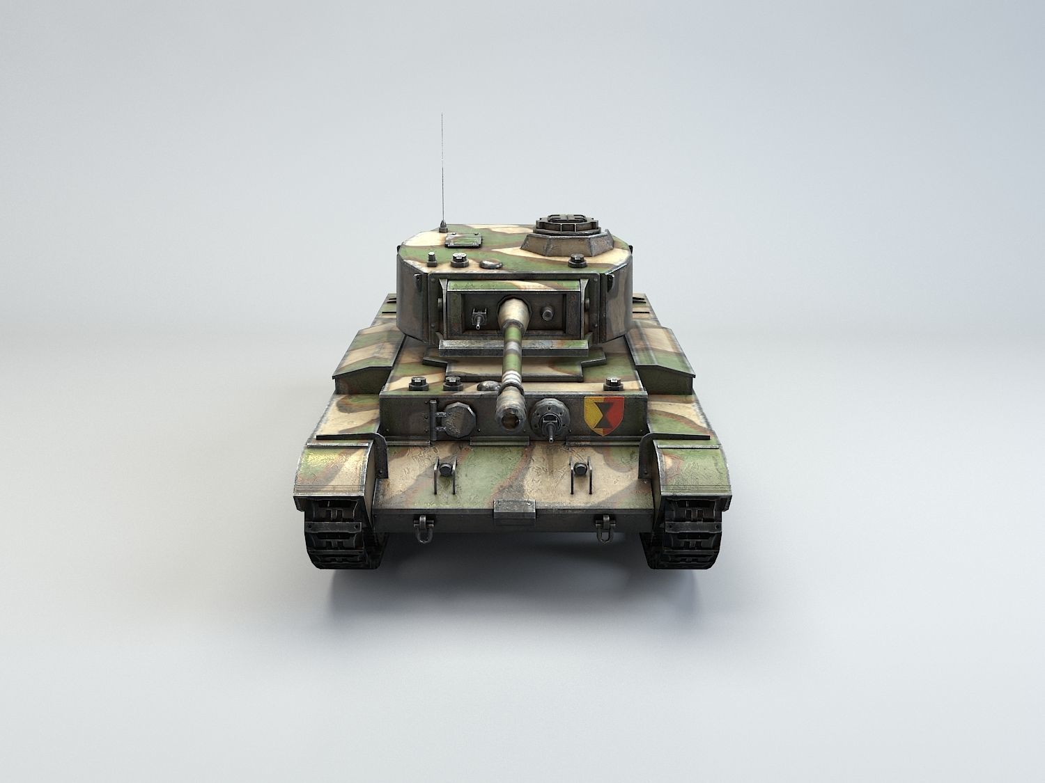 Low Poly A34 Comet Cruiser Tank Low-poly 3D model_5