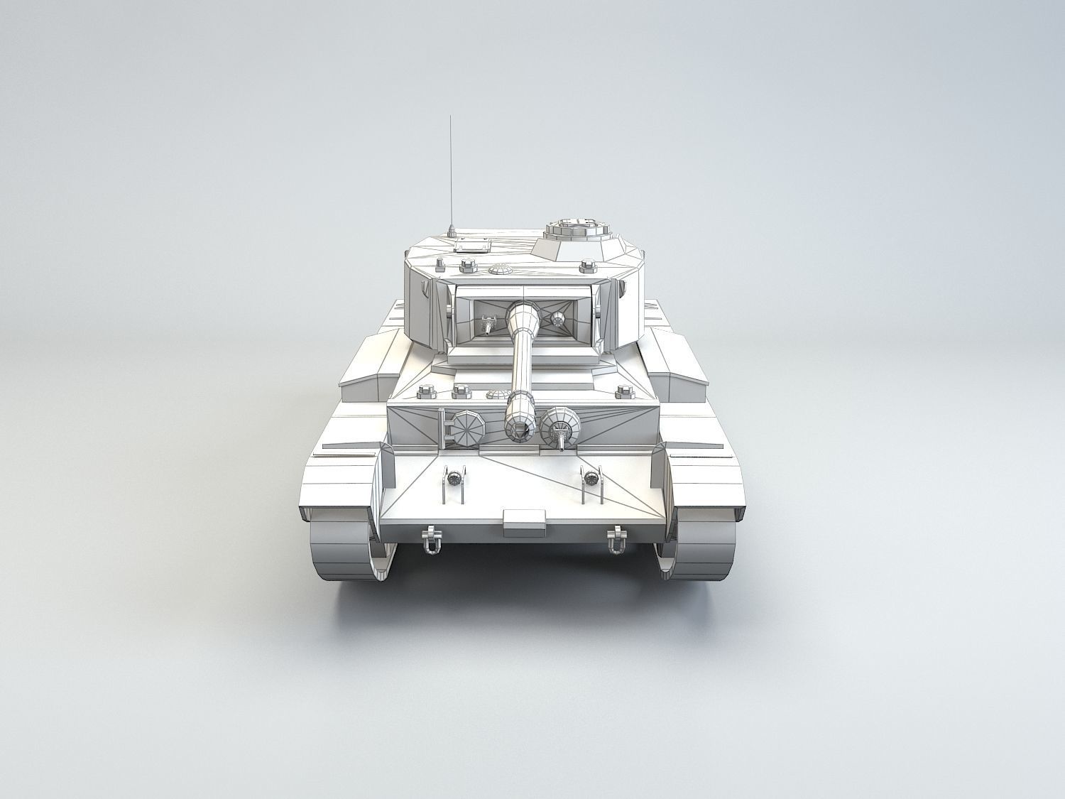 Low Poly A34 Comet Cruiser Tank Low-poly 3D model_6