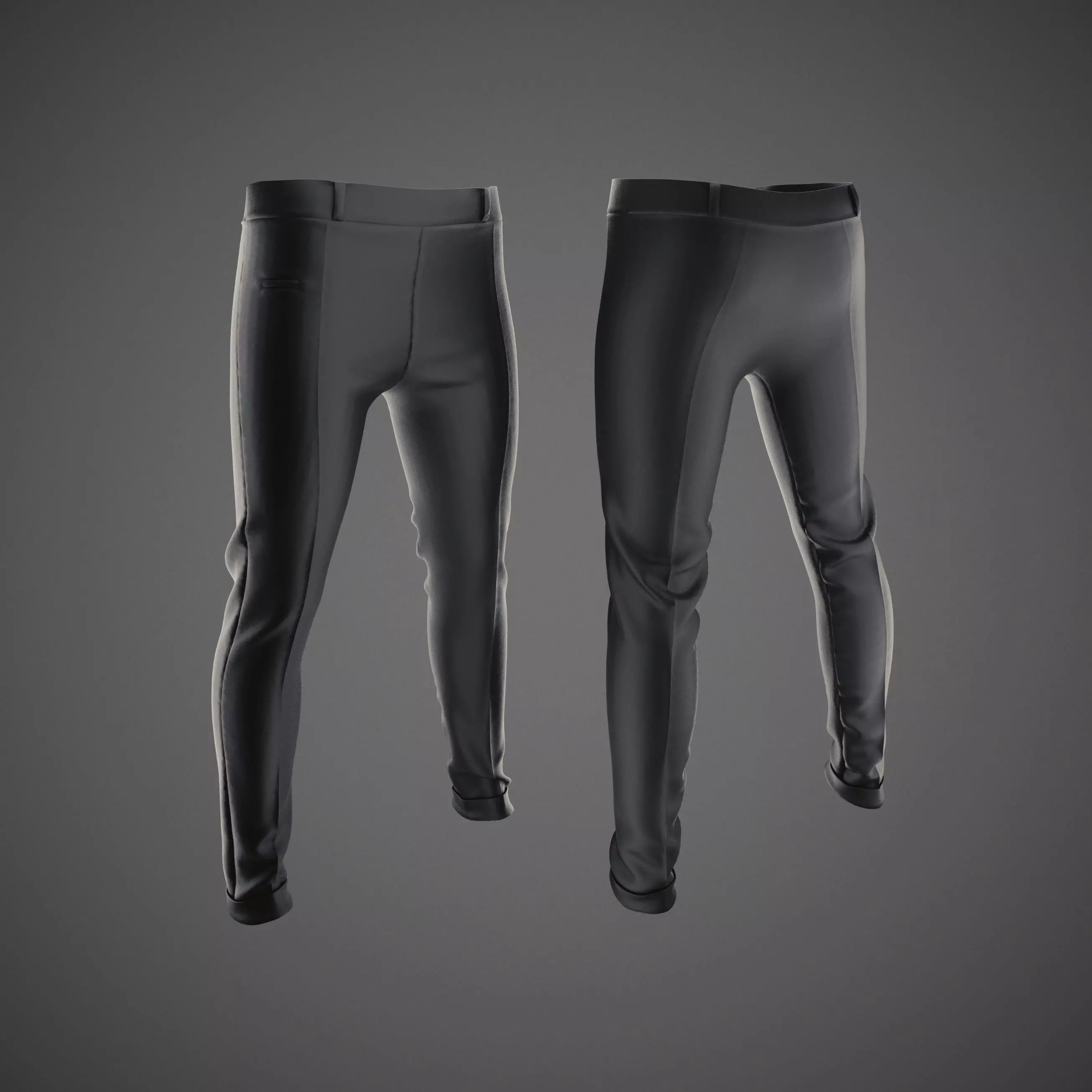 Suit Pants 3D model_0