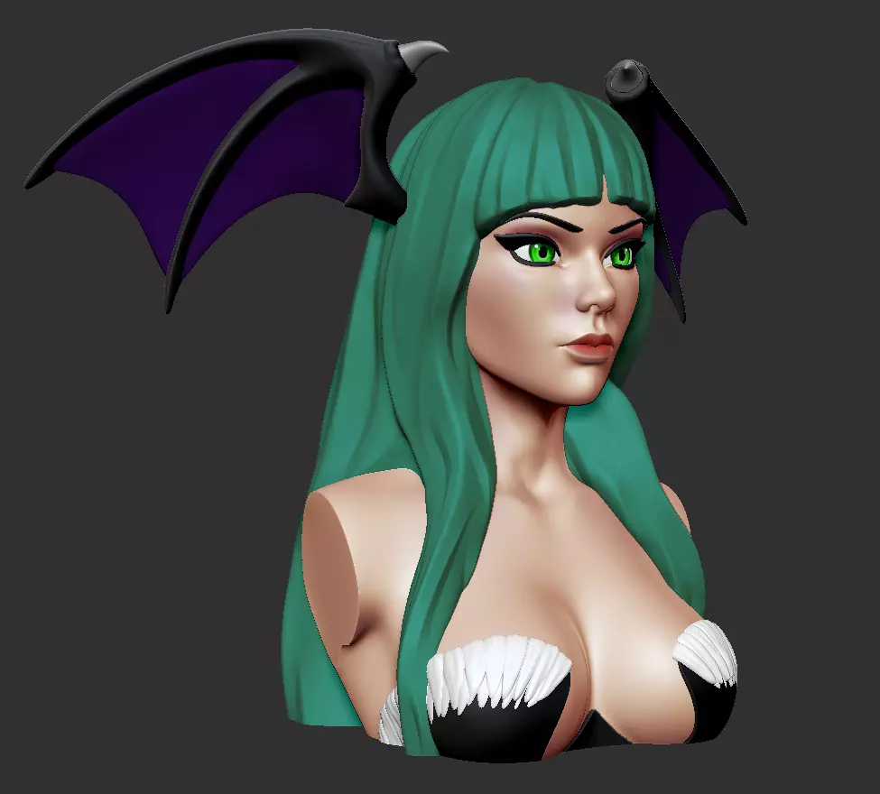 Bust - Morrigan Aensland 3D print model_0