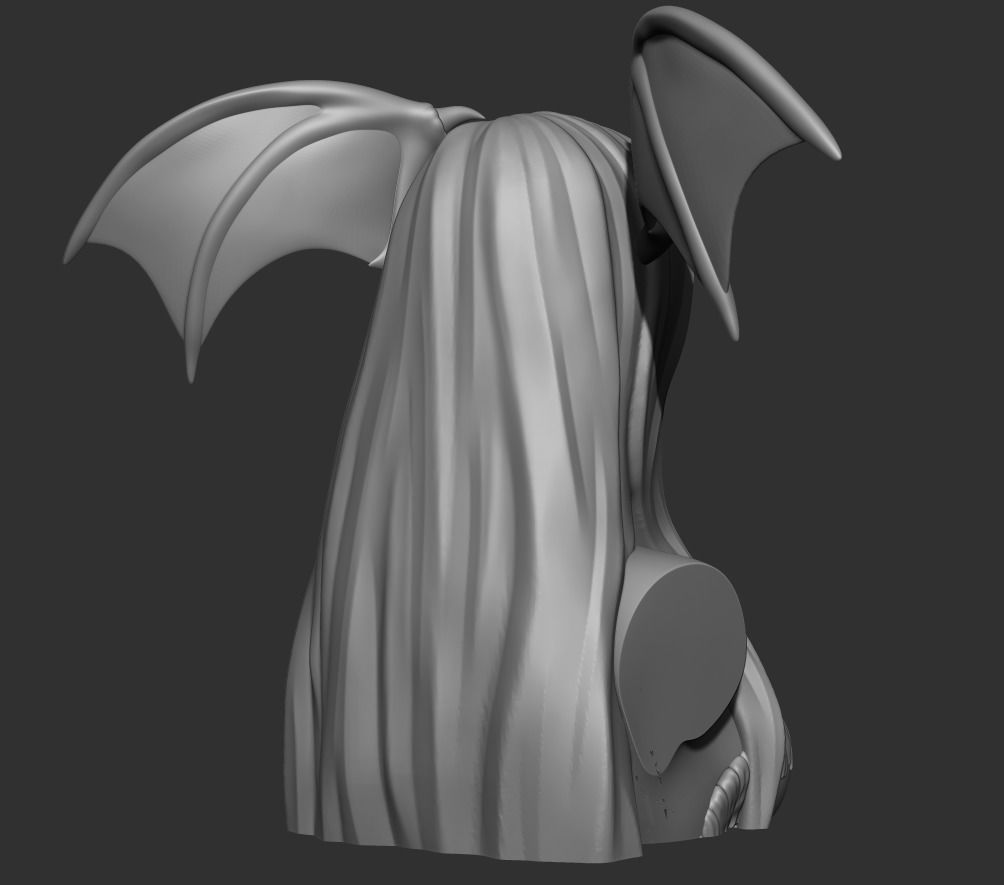 Bust - Morrigan Aensland 3D print model_7
