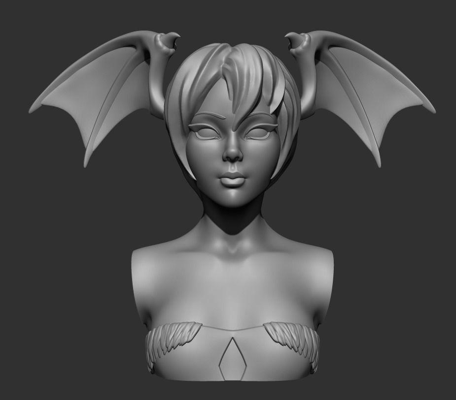 Bust - Lilith Aensland 3D print model_6