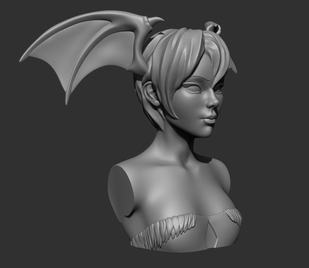 Bust - Lilith Aensland 3D print model_7