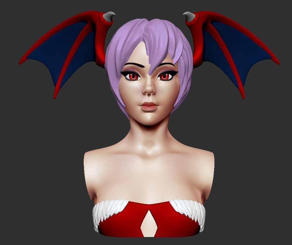 Bust - Lilith Aensland 3D print model_1
