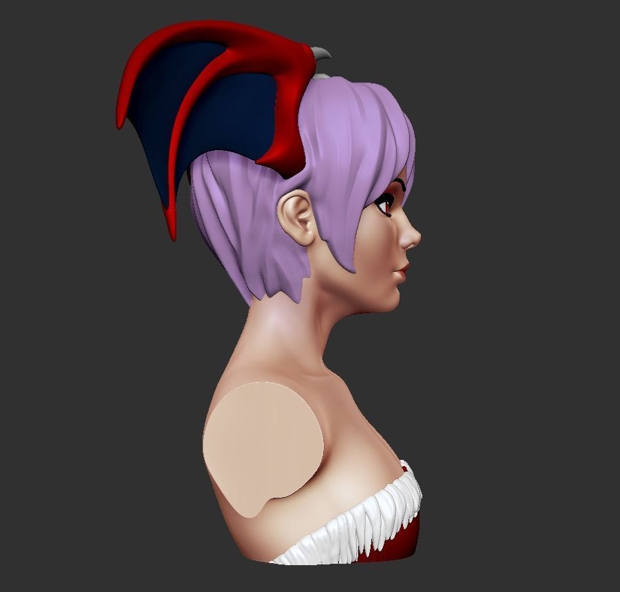 Bust - Lilith Aensland 3D print model_2