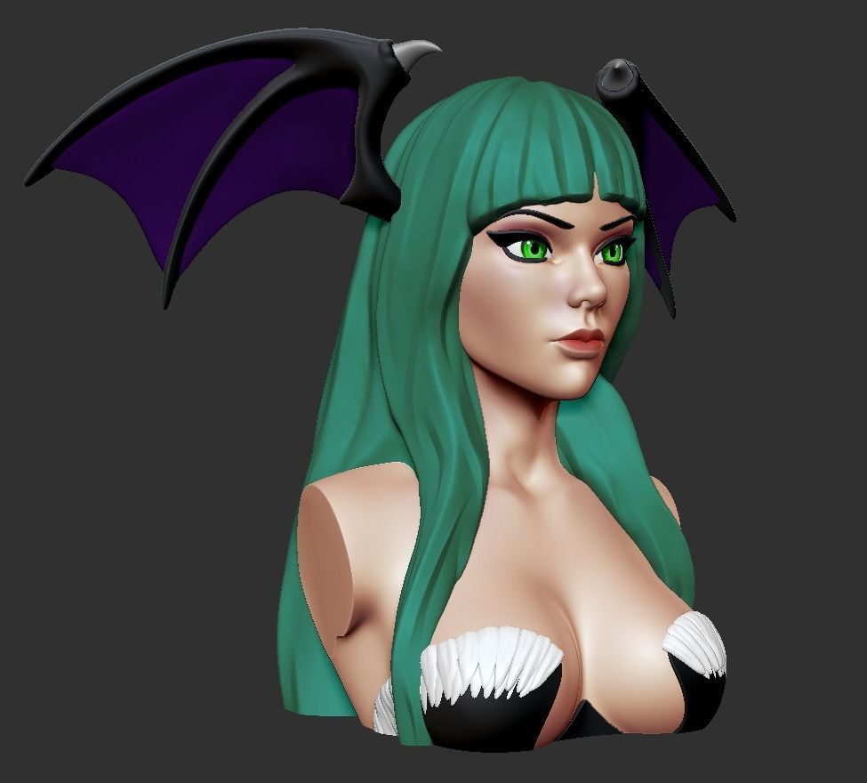 Bust - Aensland Succubus Combo 3D print model_10