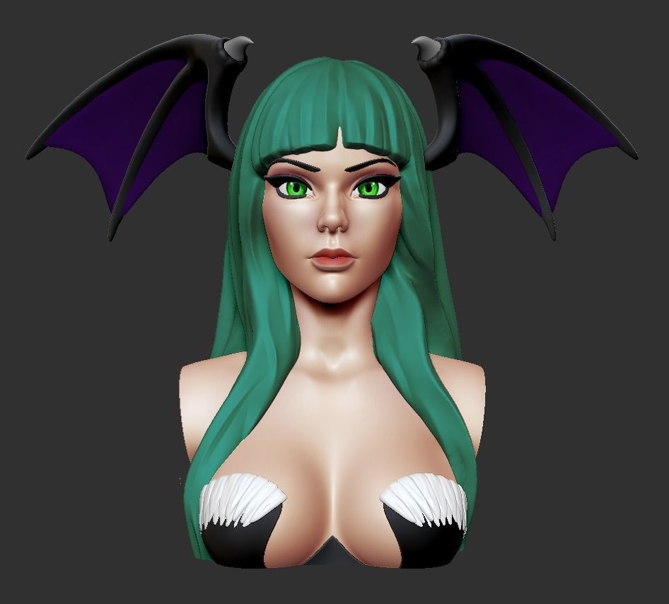 Bust - Aensland Succubus Combo 3D print model_8
