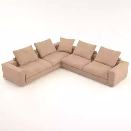 Venus Brown corner sofa 3D model