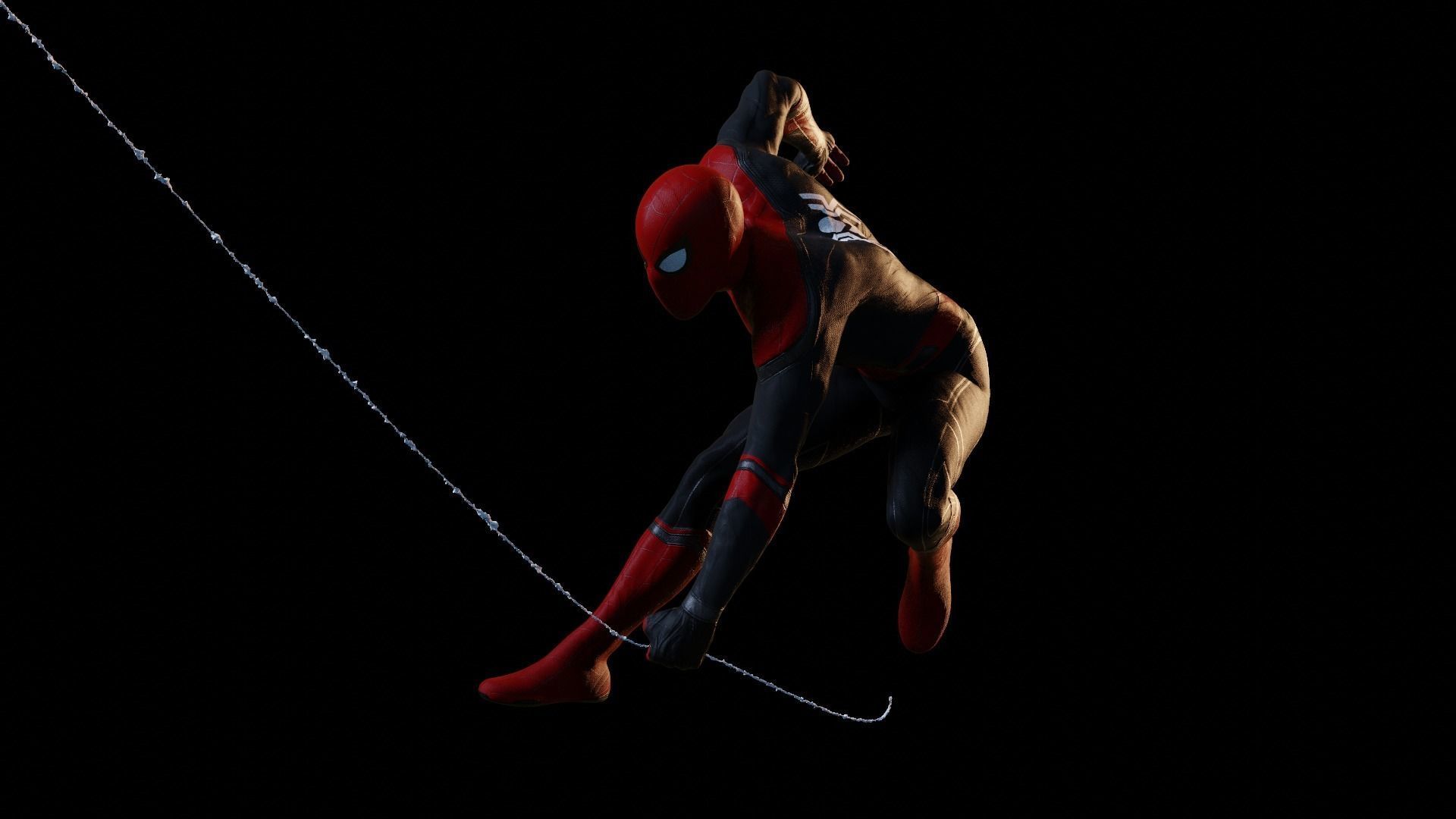 Spider-man Far from home 3D Model Rigged and 3D print Low-poly 3D model_1
