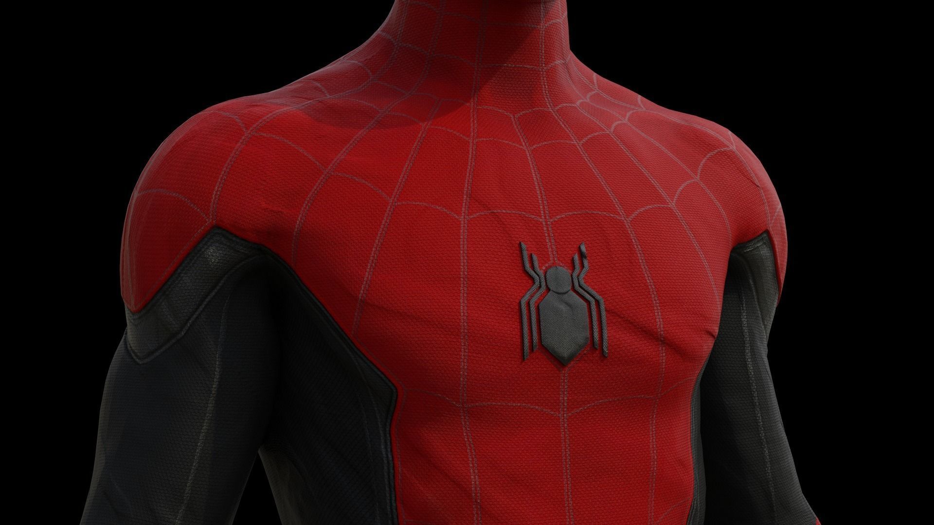 Spider-man Far from home 3D Model Rigged and 3D print Low-poly 3D model_4