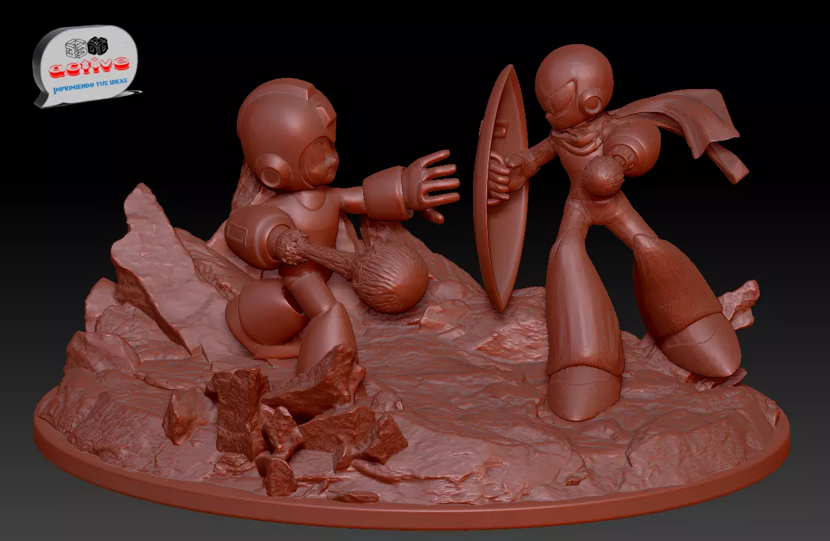Megaman vs Protoman 3D print model