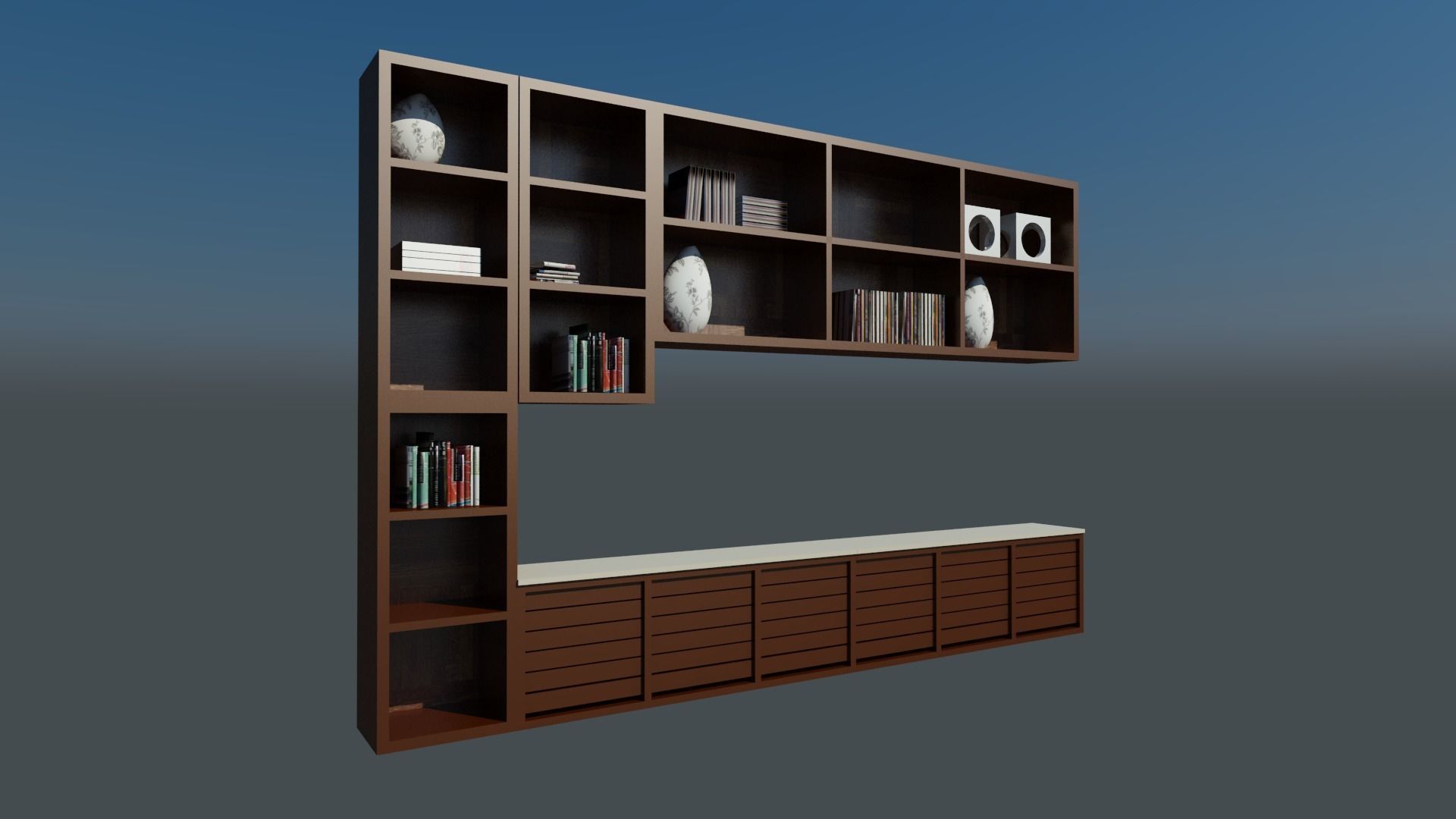 book rack Free low-poly 3D model_3