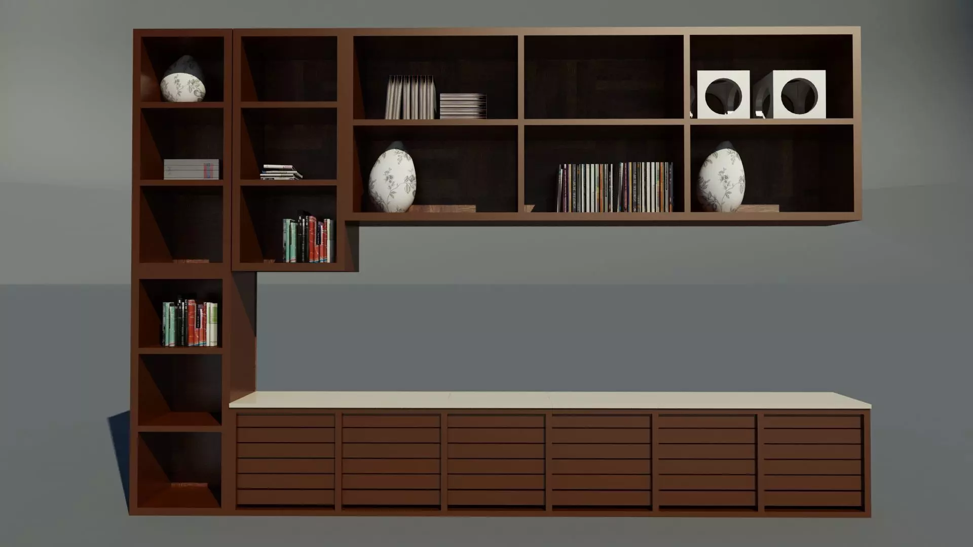 book rack Free low-poly 3D model_0