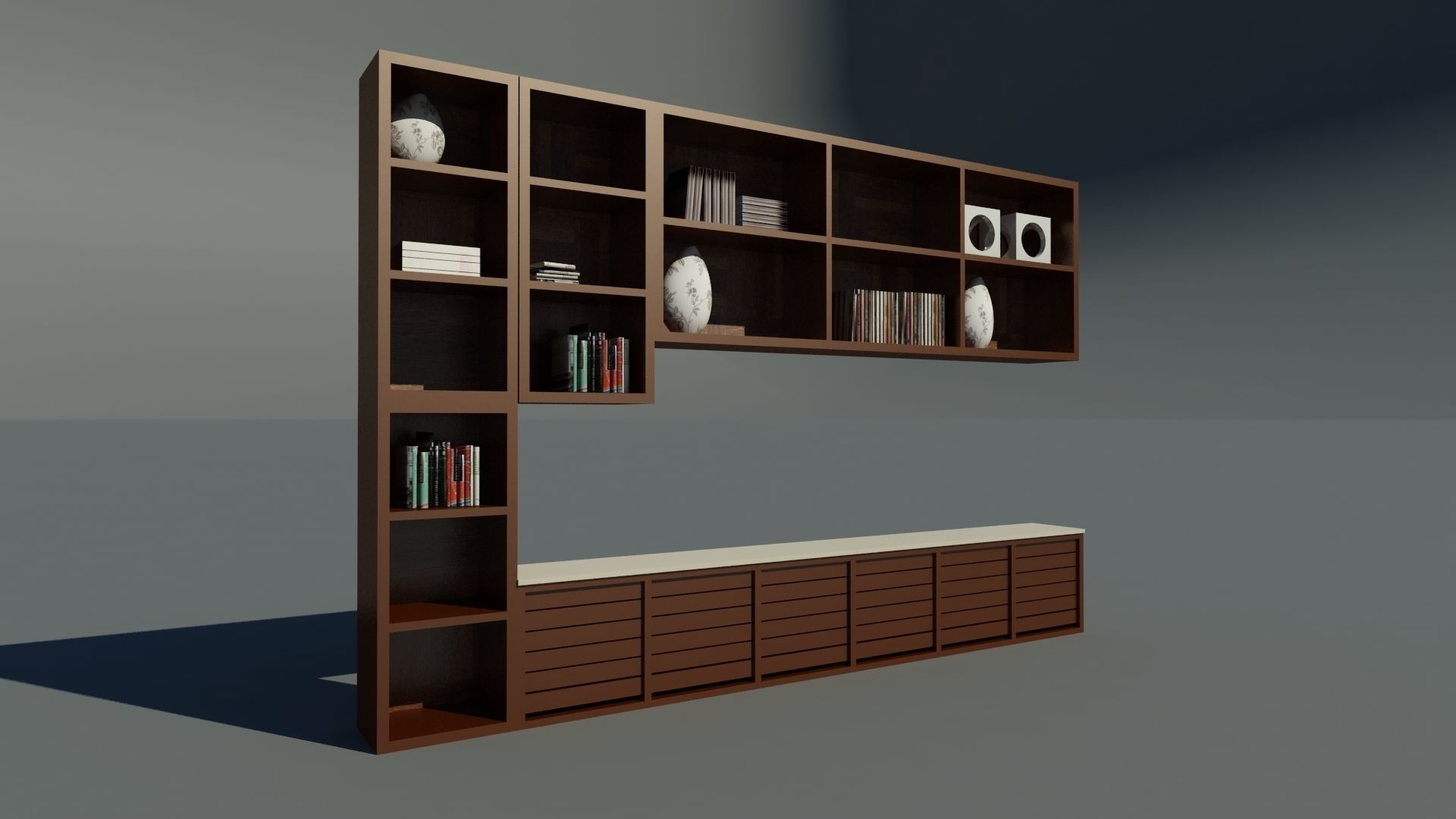 book rack Free low-poly 3D model_2