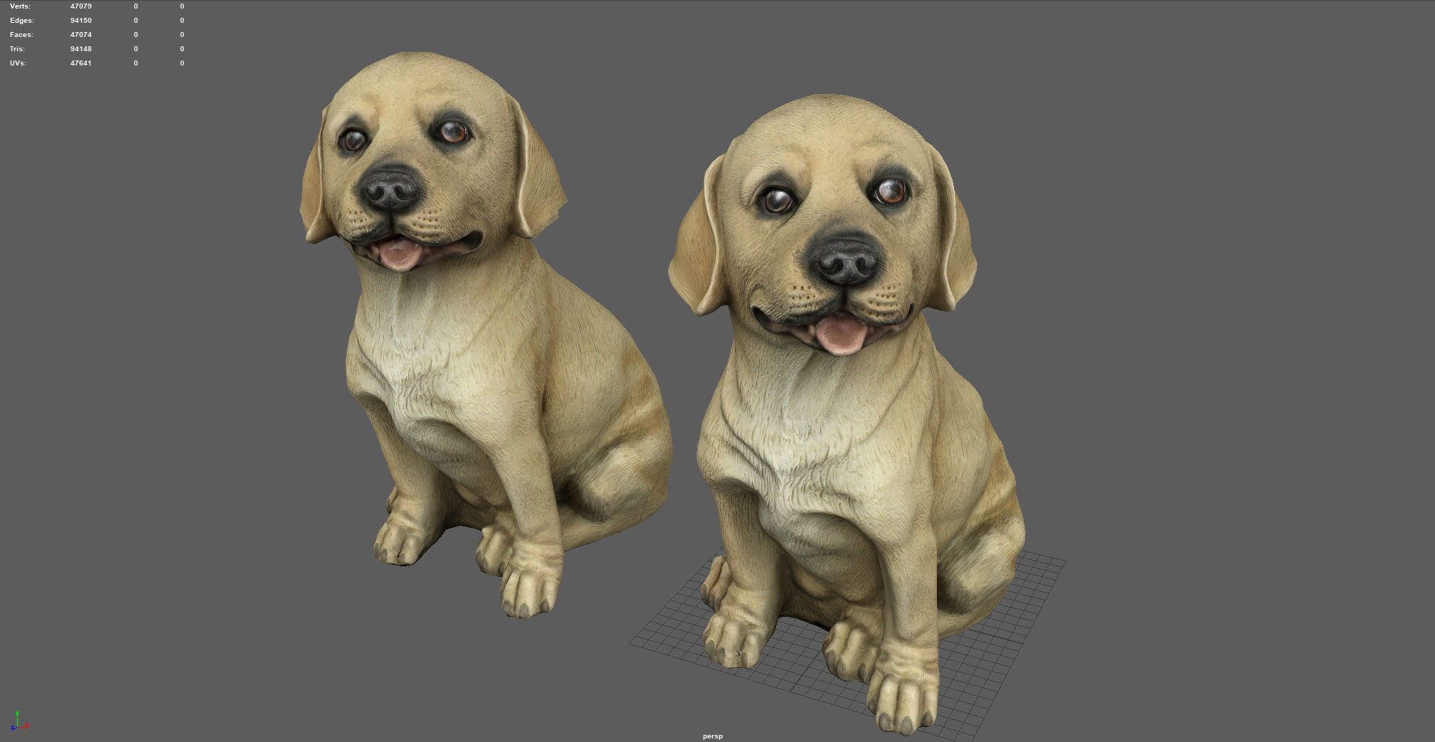 LABRADOR retriever Low-poly 3D model_12