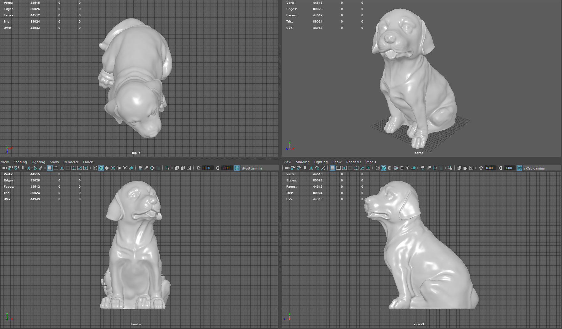 LABRADOR retriever Low-poly 3D model_6