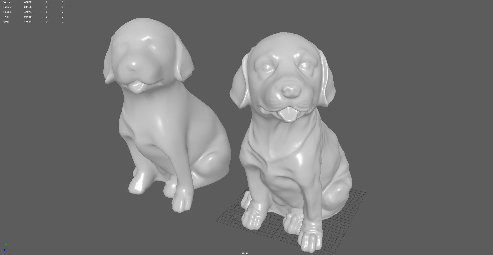 LABRADOR retriever Low-poly 3D model_11