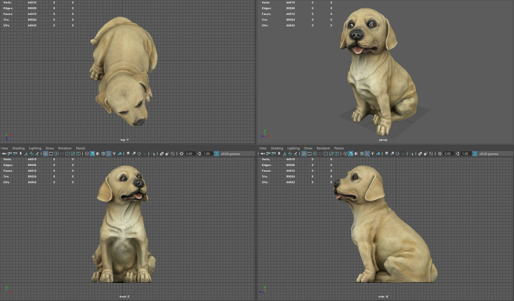 LABRADOR retriever Low-poly 3D model_5