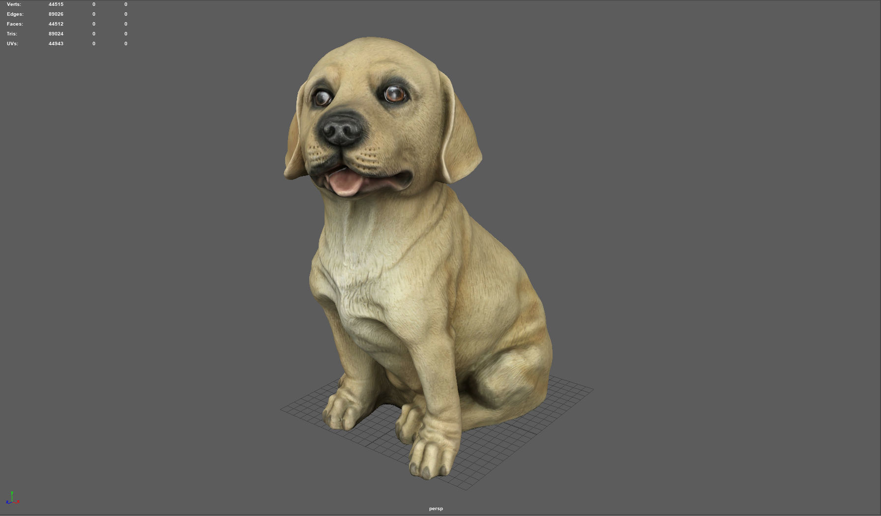 LABRADOR retriever Low-poly 3D model_2