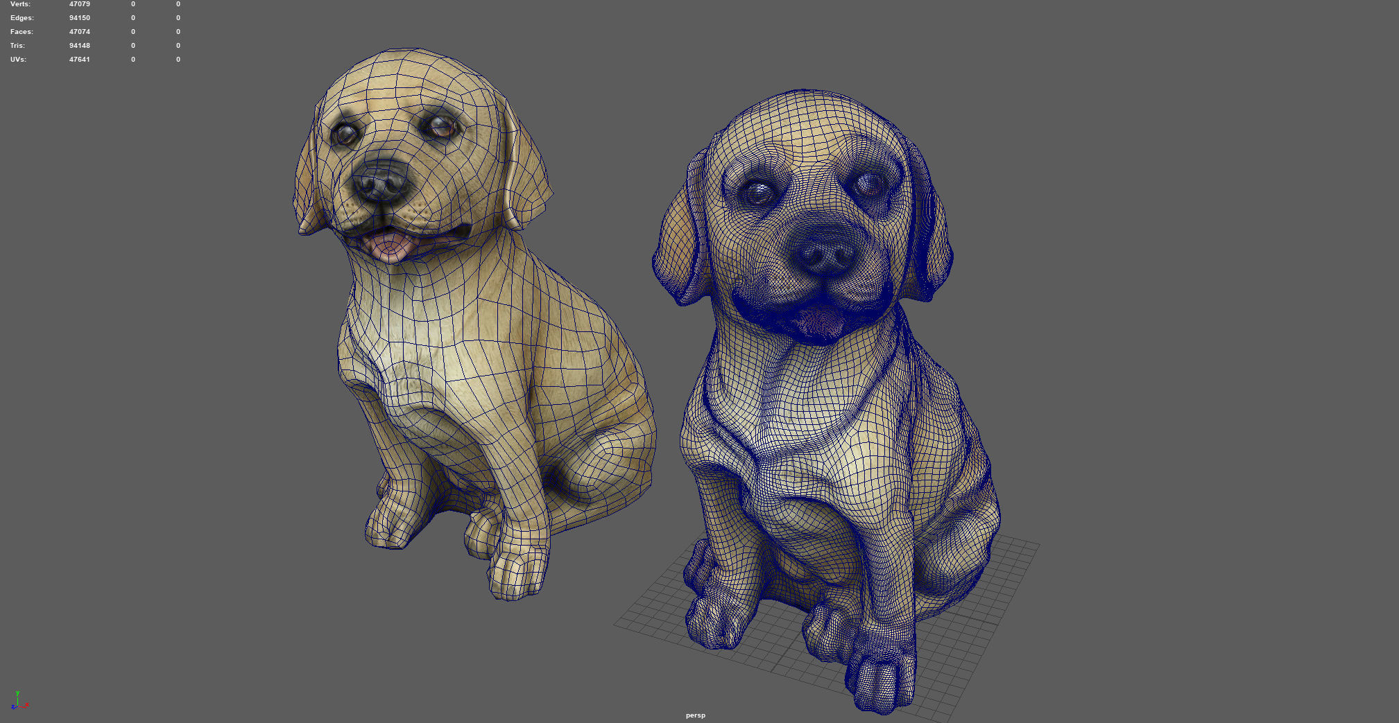 LABRADOR retriever Low-poly 3D model_10